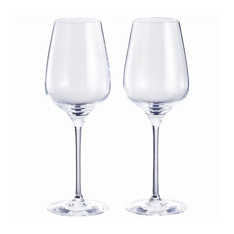 【商品特徴】流麗な引き脚製法のステムが美しいワイングラス。細長いラインのカップがテーブルをエレガントに演出します。透明度と耐衝撃性に優れたクォークスガラスを用い、口あたりのよいコールドカット仕上げです。薄く繊細なグラスの口部（リム）は触れた唇に心地よく感じるように計算されています。国際ソムリエ協会のパートナーグラスとして、世界各国のソンムリエコンクールで使用されています。優れた透明性、高強度、食器洗浄機対応可能な無鉛クリスタルを使用し、繊細な口部の薄さと耐久性を同時に実現します。【製造者】岸保産業【箱サイズ（cm）】18.6×23.9×9cm【現品サイズ・内容】口径5.6cm高さ23cm容量約350mlワイングラス2客・無鉛クリスタルガラス・［フランス製］【製造生産地】フランス※メーカーの都合によりパッケージ、内容等が変更される場合がございます。当店はメーカーコード（JANコード）で管理をしている為それに伴う返品、返金等の対応は受け付けておりませんのでご了承の上お買い求めください。【送料について】北海道、沖縄、離島は送料を頂きます。