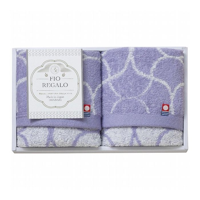 フィオレガロ 今治製ウォッシュタオル2枚セット 日用品雑貨 文房具 手芸タオルセット タオル