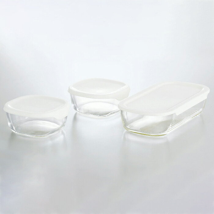 Storage Bins - ハリオ 耐熱ガラス製保存容器Sサイズ3点セット キッチン用品 食器 調理器具保存容器 調味料入れ シール容器【送料無料】