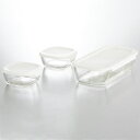 ハリオ 耐熱ガラス製保存容器Mサイズ3点セット キッチン用品 食器 調理器具保存容器 調味料入れ シール容器【送料無料】(3)