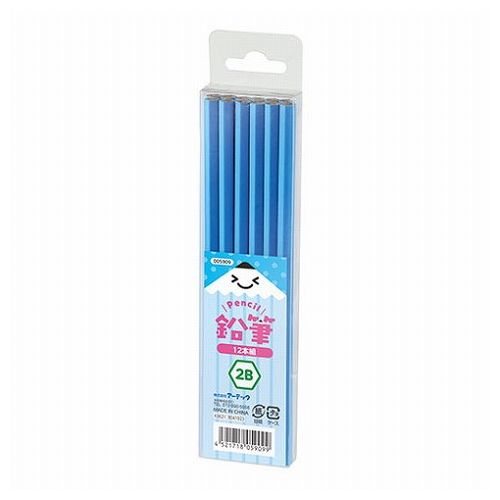 【30個セット 12本組×30個 】ARTEC 鉛筆2B 12本組 ブルー ATC5909X30(代引不可)【送料無料】