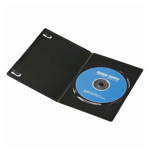 サンワサプライ スリムDVDトールケース 1枚収納・10枚セット・ブラック DVD-TU1-10BKN(代引不可)【送料無料】