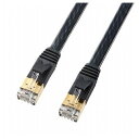 サンワサプライ カテゴリ7フラットLANケーブル KB-FL7-02BKN(代引不可)【メール便配送】【送料無料】