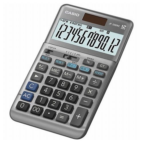カシオ計算機 CASIO 軽減税率電卓 ジャストタイプ12桁 JF-200RC-N(代引不可)【送料無料】 カシオ計算機 CASIO 軽減税率電卓 ジャストタイプ12桁 JF-200RC-N(代引不可)【送料無料】