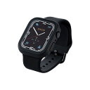エレコム Apple Watch45mm用フルカバーケース プレミアムガラス 反射防止 AW-21AFCGMBK(代引不可)【メール便配送】【送料無料】(2)