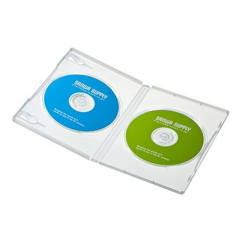 【5個セット 10枚×5 】 サンワサプライ DVDトールケース 2枚収納・10枚セット・クリア DVD-TN2-10CLNX5(代引不可)【送料無料】