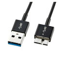 【5個セット】 サンワサプライ USB3.0マイクロケーブル A-MicroB 0.5m 超ごく細 KU30-AMCSS05KX5(代引不可)【送料無料】(2)