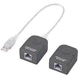 USB1.1機器を最大40m延長するエクステンダ-。[特徴]●USB1.1機器をLANケーブル(カテゴリ5)を使用して最大40m延長することができるエクステンダ-セットです。●ドライバソフトをインストールすることなく簡単に使えます。※LANケーブル(カテゴリ5)・USBケーブルは付属しておりませんので、必要な長さのケーブルを別途お求めください。