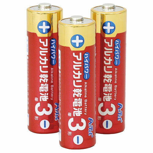 【3本組×10セット】 ARTEC ハイパワーアルカリ乾電池単3形 ATC94500X10(代引不可) 【3本組×10セット】 ARTEC ハイパワーアルカリ乾電池単3形 ATC94500X10(代引不可)