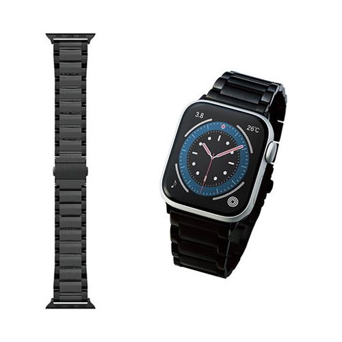 エレコム Apple Watch用プレミアムステンレスバンド 45/44/42mm AW-44BDSS3BK(代引不可)【送料無料】