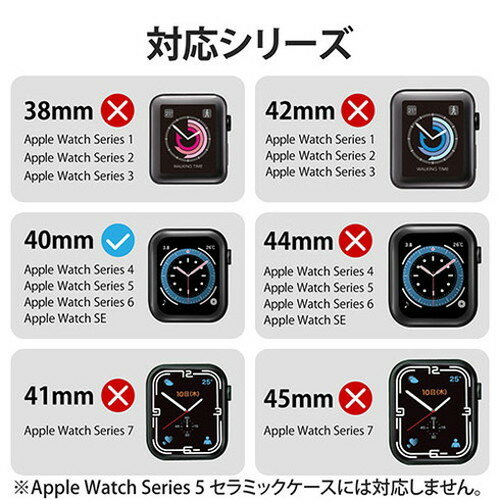 エレコム Apple Watch40mm用ソフトバンパー AW-20SBPUBK(代引不可)【メール便配送】【送料無料】