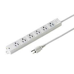 工事物件雷ガードタップ(3P・マグネット付・6個口・3m)TAP-K6NSP-3 サンワサプライ(代引き不可)【送料..