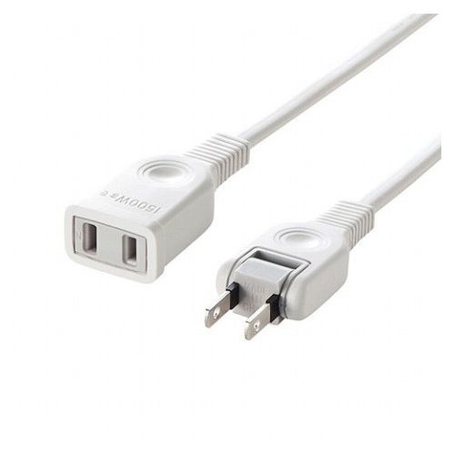 【商品特長】●電源タップや機器の電源延長に便利です。●トラッキング火災を予防できる絶縁キャップ付きスイングプラグを採用しています。●安全な二重被ふくコードです。●PSE(電気用品安全法)技術基準適合品でトラッキング対策適用範囲拡大対応です。(耐トラッキング性試験、グローワイヤ燃焼性試験認可)【仕様】■定格容量:15A・125V(1500Wまで)■プラグ仕様:2Pオス(絶縁キャップ付きスイングプラグ)・2Pメス■電源コード長:1m■使用地域:日本国内のみ。日本以外ではご使用いただけません。■認証:電気用品安全法(PSE)技術基準適合品【代引きについて】こちらの商品は、代引きでの出荷は受け付けておりません。【送料について】北海道、沖縄、離島は送料を頂きます。