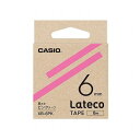 カシオ計算機 Lateco 詰め替え用テープ 6mm ピンクテープ 黒文字 XB-6PK(代引不可)【送料無料】