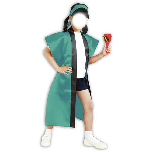 ARTEC サテンロングハッピ 緑 S(ハチマキ付) ATC1143(代引不可)