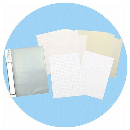 【商品説明】オリジナル表紙がつくれる!中央で開閉する2穴リング金具を採用。書類の差し替えが自由自在にできます。PPクリアポケット付【商品詳細】商品サイズ(単位mm):300×380×22mm用紙サイズ:八ツ切、2穴セット内容:クリアリングファイル八ツ切(300×390×22mm)×1冊、画用紙厚口(158.1g)×10枚、クロッキー用紙クリーム(63.6g)×10枚、正方眼紙(5mm/10mm)両面×1枚、斜方眼紙(タテ/ヨコ)両面×1枚材質:PP、鉄【特長】学童文具、ファイル、収納【代引きについて】こちらの商品は、代引きでの出荷は受け付けておりません。【送料について】北海道、沖縄、離島は送料を頂きます。