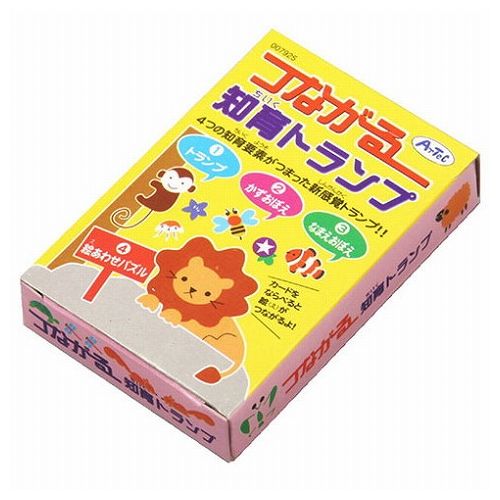 【商品説明】4つの遊び方(トランプ、なまえおぼえ、かずおぼえ、絵あわせパズル)ができる新感覚トランプ!!【商品詳細】商品サイズ(単位mm):カード:56×86mmセット内容:カード54枚重量(g):73g材質:紙包装サイズ:89x58x19mm生産国:中国【特長】知育玩具、カードゲーム、かるた、トランプ【代引きについて】こちらの商品は、代引きでの出荷は受け付けておりません。【送料について】北海道、沖縄、離島は送料を頂きます。