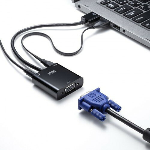 サンワサプライ HDMI-VGA変換アダプタ(オーディオ出力付き) AD-HD23VGA(代引不可)