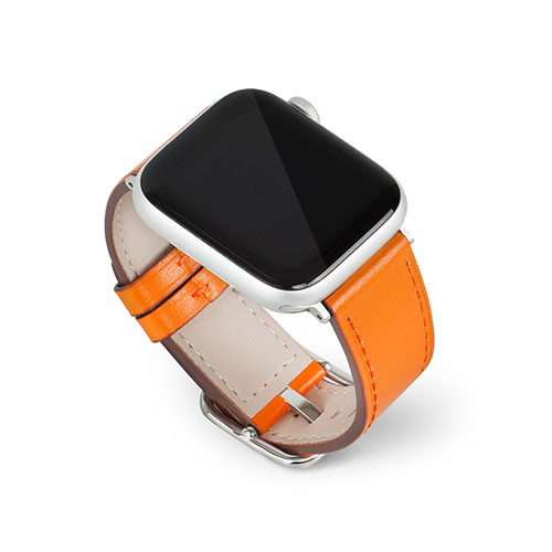 EGARDEN スクエアバックル本革バンド for Apple Watch 41/40/38mm マンダリン EG24866AWMD(代引不可)【メール便配送】【送料無料】