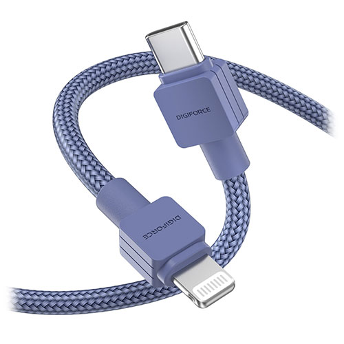 デジフォース Type-C to Lightning Cable ライトニングケーブル 1m ネイビーブルー D0075NB(代引不可)【メール便配送】【送料無料】