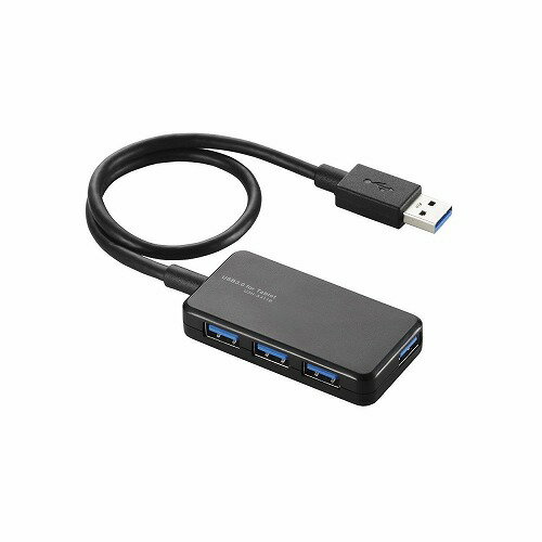 エレコム USB3.0ハブ(Windowsタブレット向け) U3H-A411BBK(代引不可)【メール便配送】【送料無料】