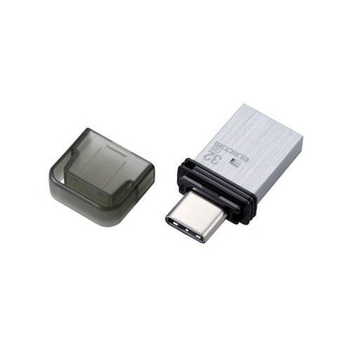 エレコム キャップ式USB Type-C TM メモリ シルバー MF-CAU32032GSV(代引不可)【メール便配送】【送料無料】