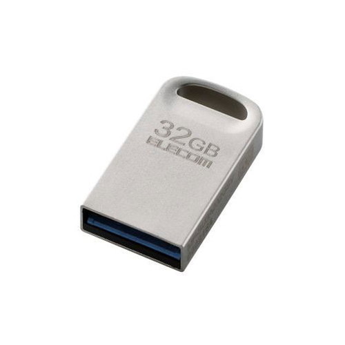 エレコム USB3.2対応超小型USBメモリ MF-SU3A032GSV(代引不可)【送料無料】