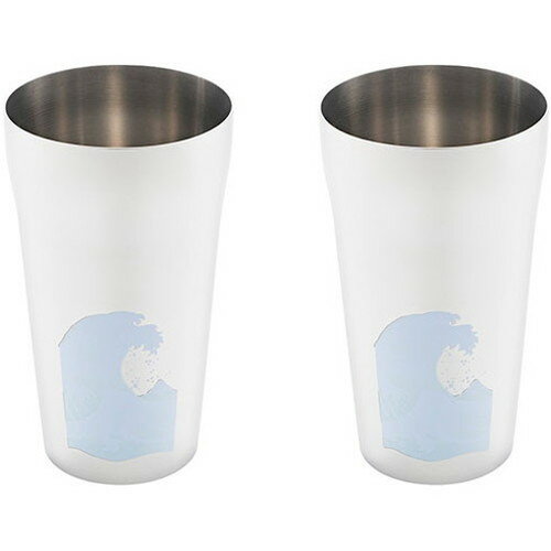 よこやま 燕熟の技 感温ステンレスタンブラー420ml 2P 波に富士 EJK-802(代引不可)【送料無料】