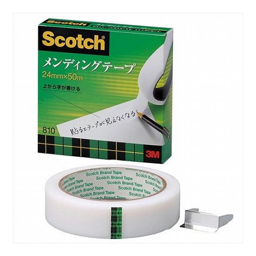 【5個セット】 3M Scotch スコッチ メンディングテープ 24mm×50m 3M-810-3-24X5(代引不可)【送料無料】