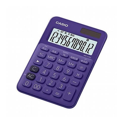 【5個セット】 カシオ計算機 カラフル電卓 ミニジャストタイプ パープル MW-C20C-PL-NX5(代引不可)【送料無料】 【5個セット】 カシオ計算機 カラフル電卓 ミニジャストタイプ パープル MW-C20C-PL-NX5(代引不可)【送料無料】