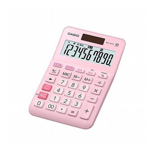 【5個セット】 カシオ計算機 W税率電卓 ミニジャストタイプ 10桁 ピンク MW-100TC-PK-NX5(代引不可)【送料無料】 【5個セット】 カシオ計算機 W税率電卓 ミニジャストタイプ 10桁 ピンク MW-100TC-PK-NX5(代引不可)【送料無料】