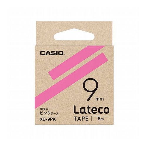 【5個セット】 カシオ計算機 Lateco 詰め替え用テープ 9mm ピンクテープ 黒文字 XB-9PKX5(代引不可)【送料無料】
