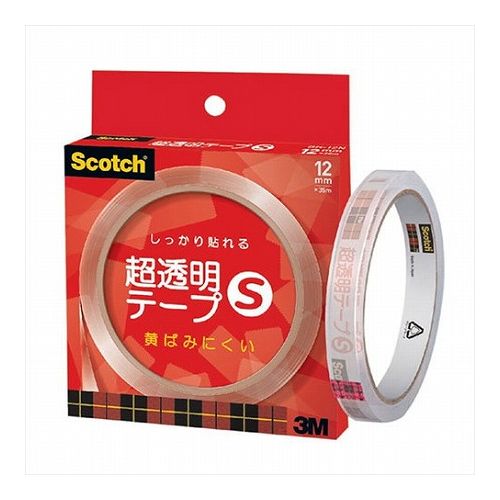 【20個セット】 3M Scotch スコッチ 超透明テープS 紙箱入 12mm幅 3M-BH-12NX20(代引不可)【送料無料】