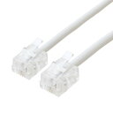 【20個セット】 ミヨシ 電話用モジュラーコード 6極2芯 白 1m DC-201/WHX20(代引不可)【送料無料】