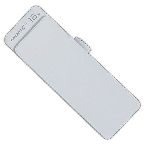 【5個セット】 HIDISC USB 2.0 フラッシュドライブ 16GB 白 スライド式 HDUF127S16G2X5(代引不可)【送料無料】