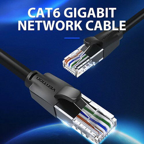 10個セット VENTION Cat.6 UTP LANケーブル 5m Black IB-4847X10(代引不可) rcmdva-13662583 リコメン堂ホームライフ館 サンプル画像2