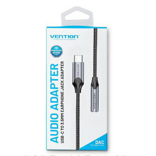 VENTION USB-C Male to 3.5Mm ����ۥ󥸥�å� �Ѵ������֥� DAC �����ץ��� 0.1m Gray ����ߥ˥����� BG-5916 ���� �����ǥ�����Ϣ �����ǥ�������(����Բ�)�ڥ᡼���������ۡ�����̵����