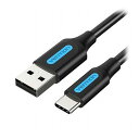 VENTION USB 2.0 A Male to USB-C Maleケーブル 0.5m Black PVC Type CO-6261 スマートフォン タブレット 携帯電話 iPhone Apple Watch用アクセサリ(代引不可)【メール便配送】【送料無料】(2)
