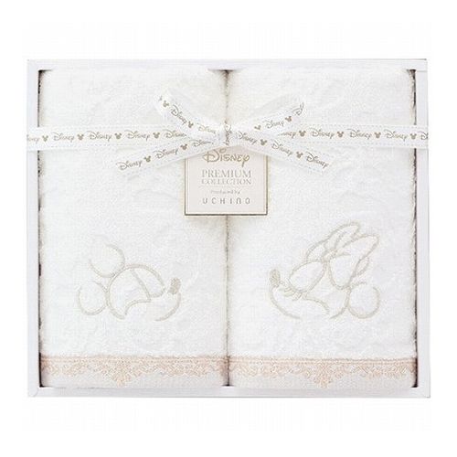 Disney フェイスタオル2枚セット ホワイト 2092-081 雑貨 ホビー インテリア 雑貨 雑貨品(代引不可)