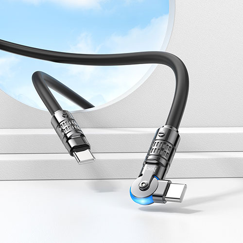 日本トラストテクノロジー JTT hoco U118 180Rotatingケーブル PD60W ブラック U118-CC-BK スマートフォン(代引不可)