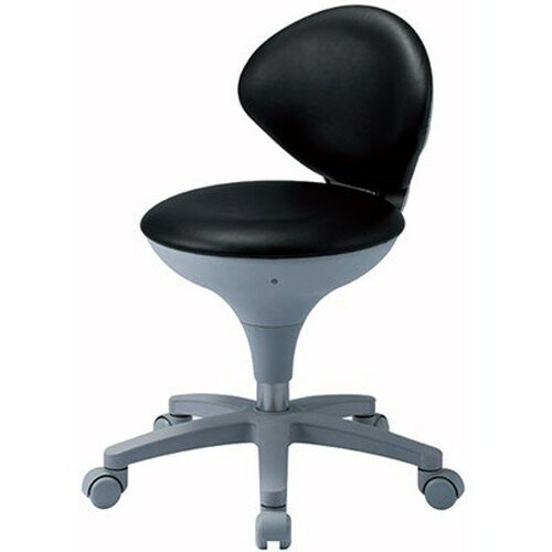 東洋工芸 ワーキングスツール 背付き WS020シリーズ ブラック WS021-VBK インテリア(代引不可)【送料無料】