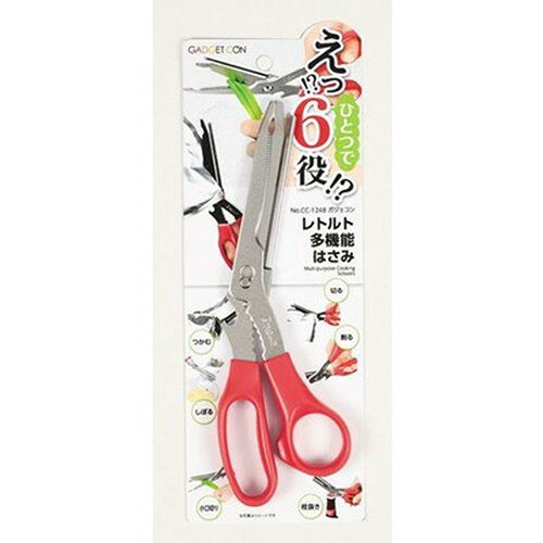ガジェコンレトルト多機能はさみ特長ガジェコンレトルト多機能はさみ仕様製品サイズ(約):225×75×15mm製品重量(約):100g金属部:ステンレス鋼ハンドル:ABS樹脂生産国:日本メーカー名：パール金属【配送について】こちらはメール便での発送となります。メール便でのお届はポストインです。下記の事項は対応できませんのでご確認ください。■時間指定・到着日指定はできません。■代金引き換えでのお支払いはできません。■お荷物の現在地追跡はできません。※他の商品との同梱不可