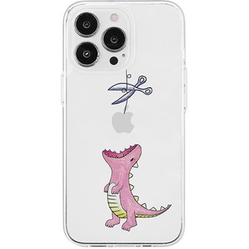 AKAN エイカン ソフトクリアケース for iPhone 15 Pro はらぺこザウルス ピンク AK25648i15PR iPhone(代引不可)【メール便配送】【送料無料】