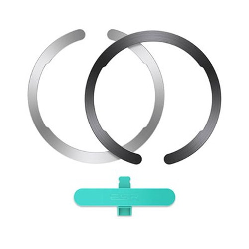 ESR HaloLock MagSafe対応ユニバーサルリング ブラック&シルバー ES26395 スマートフォン(代引不可)【メール便配送】【送料無料】