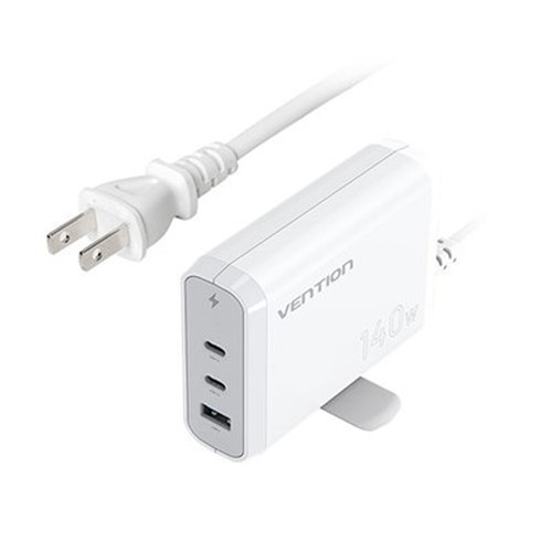 VENTION 3-port USB C+C+A GaN コンセント充電器 140W/140W/18W ホワイト GA-0651 スマートフォン(代引不可)【送料無料】