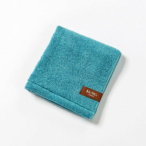 【5個セット】楠橋紋織 くすばしタオル KuSu organic クスオーガニック ウォッシュタオル 33cm×34cm ブルー PBP YARNプロジェクト対象 1-68031-51-BX5 雑貨(代引不可)【送料無料】