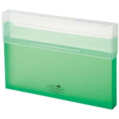 【5個セット】 LIHIT LAB. AQUA DROPs コングレスケース A4 黄緑 A-5024-6-YGX5 雑貨(代引不可)【送料無料】