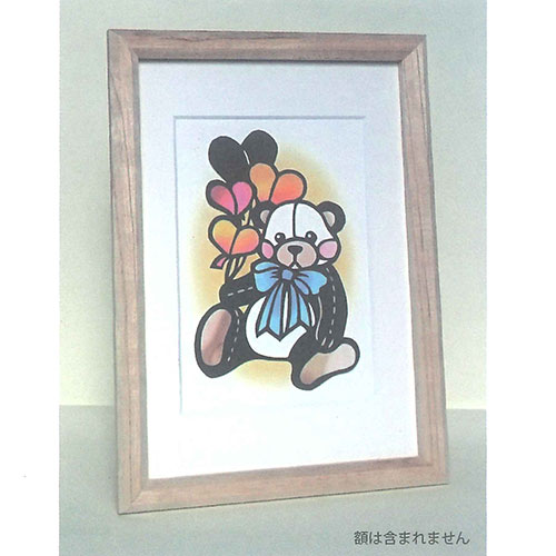 【5セット】 トラストプリンティング 切り絵キット くまちゃん/bear-A5black-H ハ...
