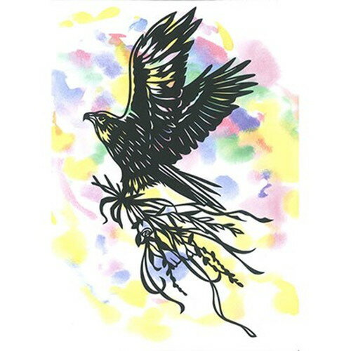 トラストプリンティング 切り絵キット 鷹/hawk-A4black-S ハンドメイドペーパーカット KA4-S01 ホビー(代引不可)【メール便配送】【送料無料...