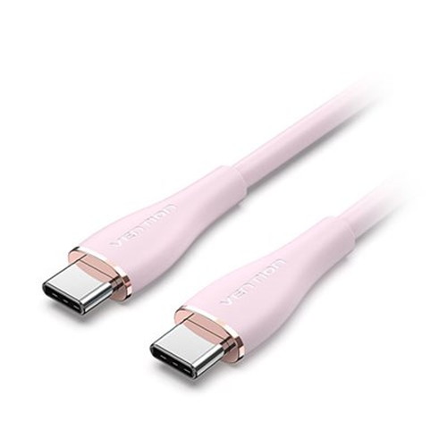 VENTION 100W PD USB 2.0 C-Type to C-Type 急速充電ケーブル シリコンタイプ eMarke対応 1m ピンク TA-8760 パソコン周辺機器(代引不可) VENTION 100W PD USB 2.0 C-Type to C-Type 急速充電ケーブル シリコンタイプ eMarke対応 1m ピンク TA-8760 パソコン周辺機器(代引不可)